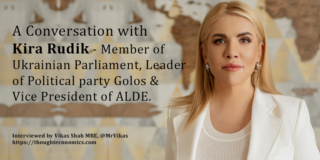 A Conversation with Kira Rudik, Member of Ukrainian Parliament, Leader of Political party Golos, Vice President of ALDE.